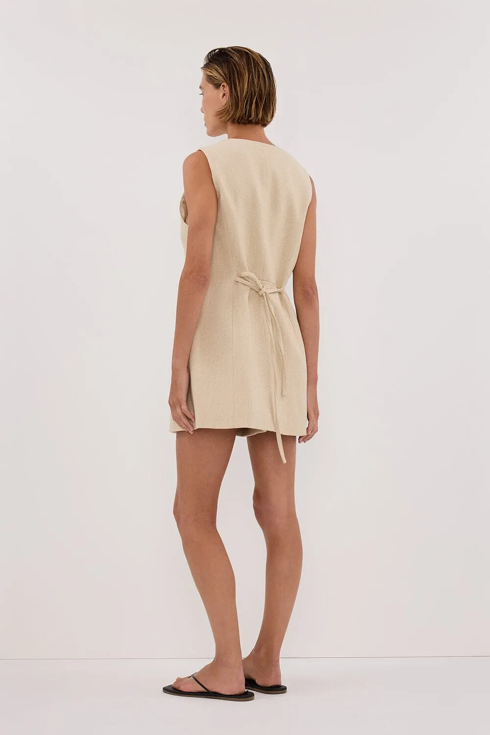 FRANKIE OAT TWEED TUNIC VEST