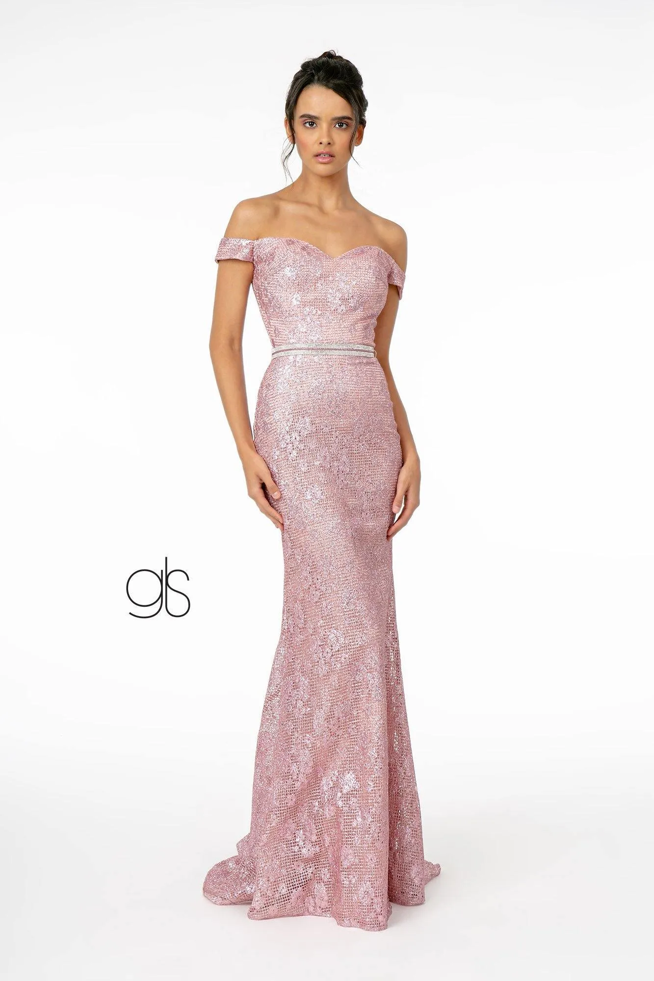 Glitter Netting Mermaid Long Prom Dress Sale