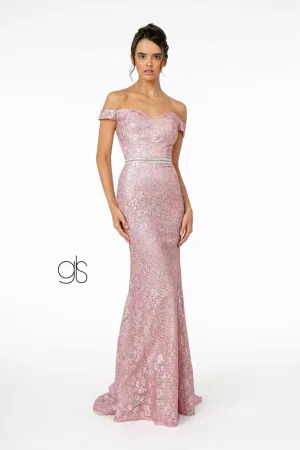 Glitter Netting Mermaid Long Prom Dress Sale