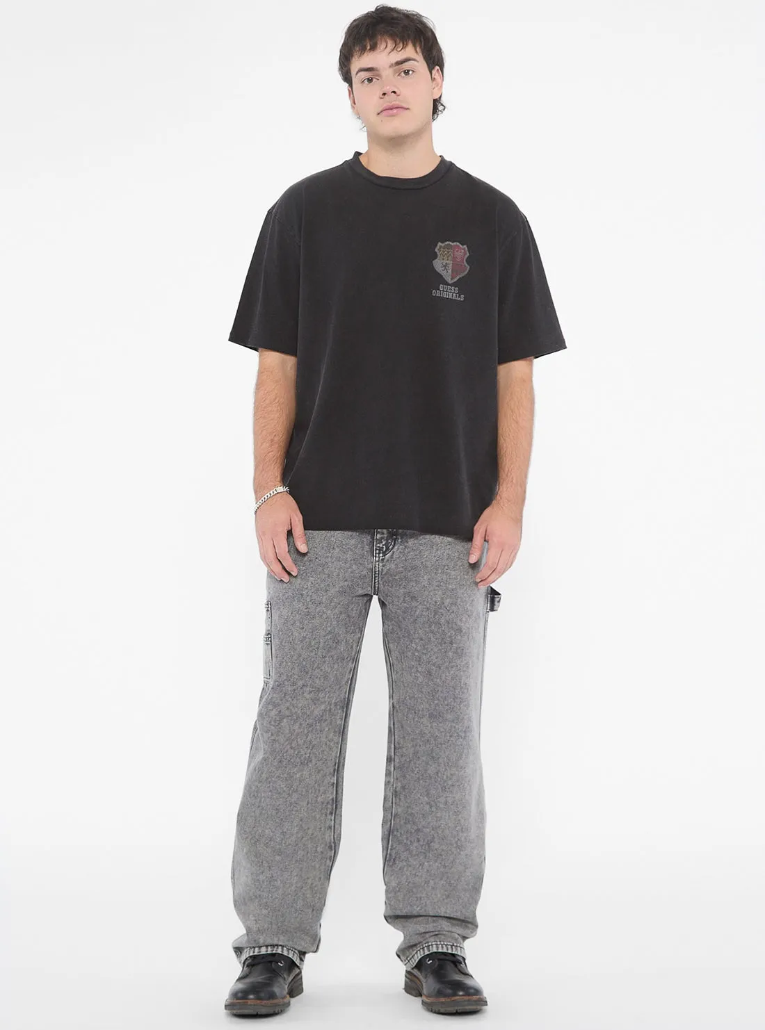Guess Originals Black Varsity Graphic T-Shirt