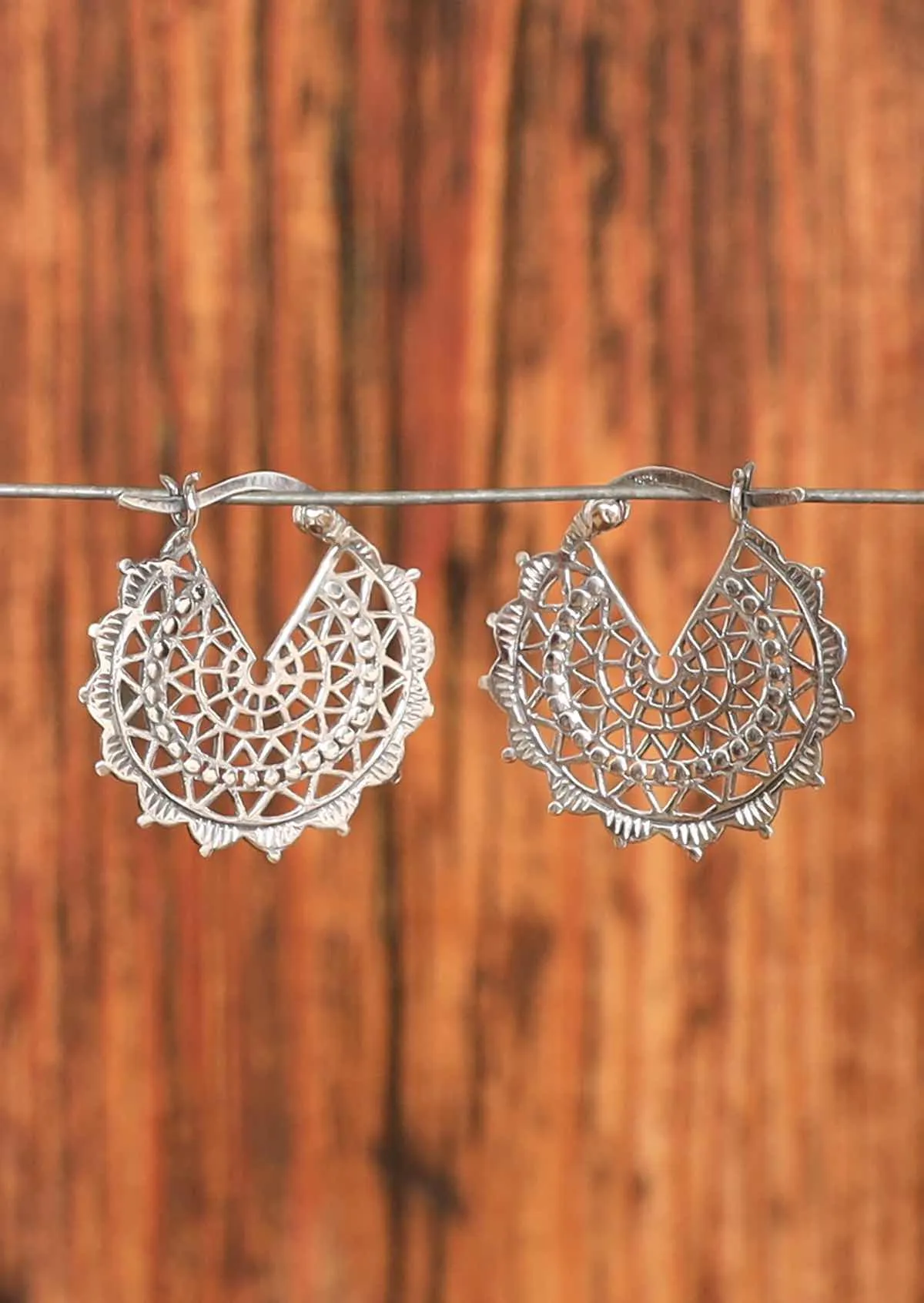 Gypsy Web Silver Earrings