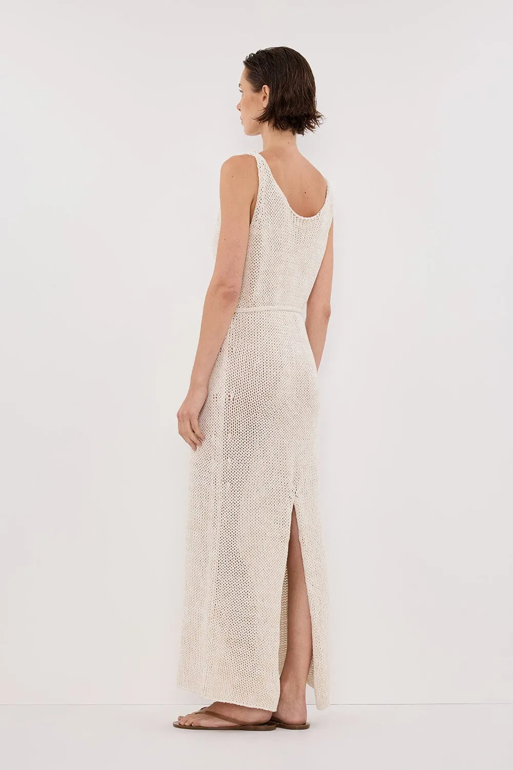 HEIDI CREAM MARLE KNIT MAXI DRESS