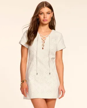 Ines Eyelet Denim Mini Dress