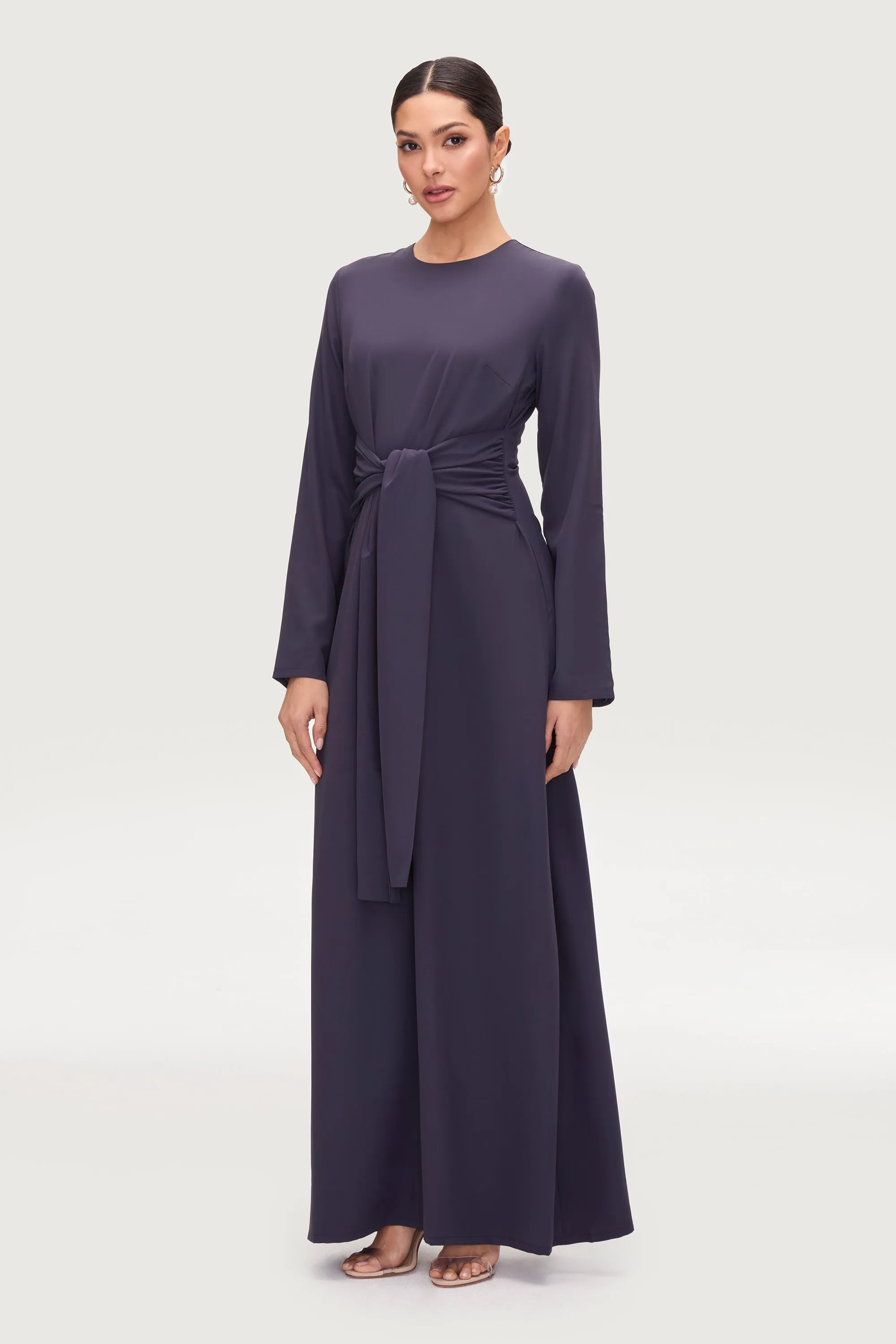 Isabella Tie Waist Maxi Dress - Night Sky