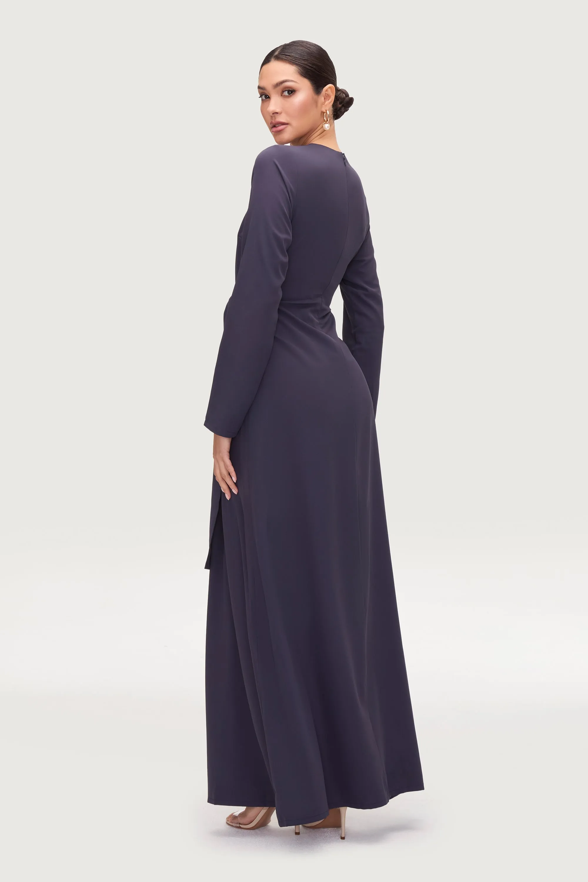 Isabella Tie Waist Maxi Dress - Night Sky