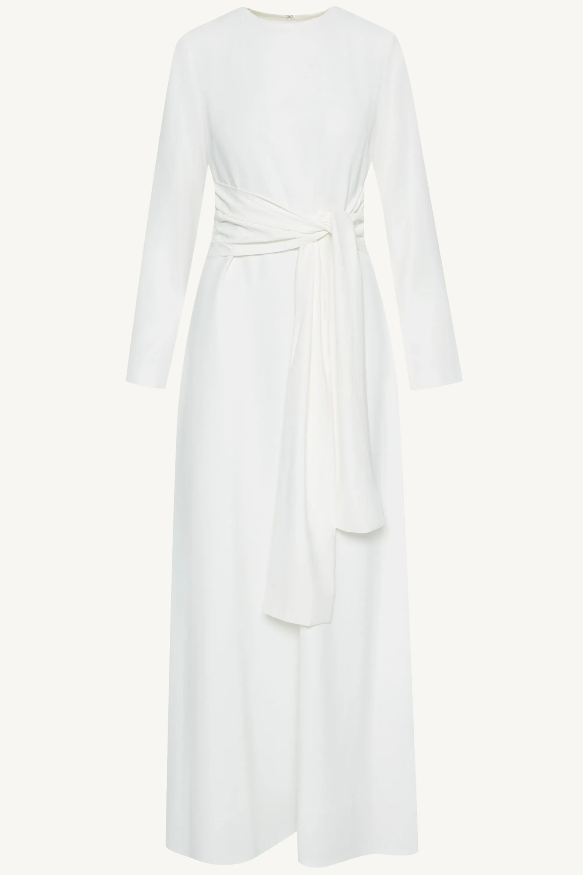 Isabella Tie Waist Maxi Dress - White