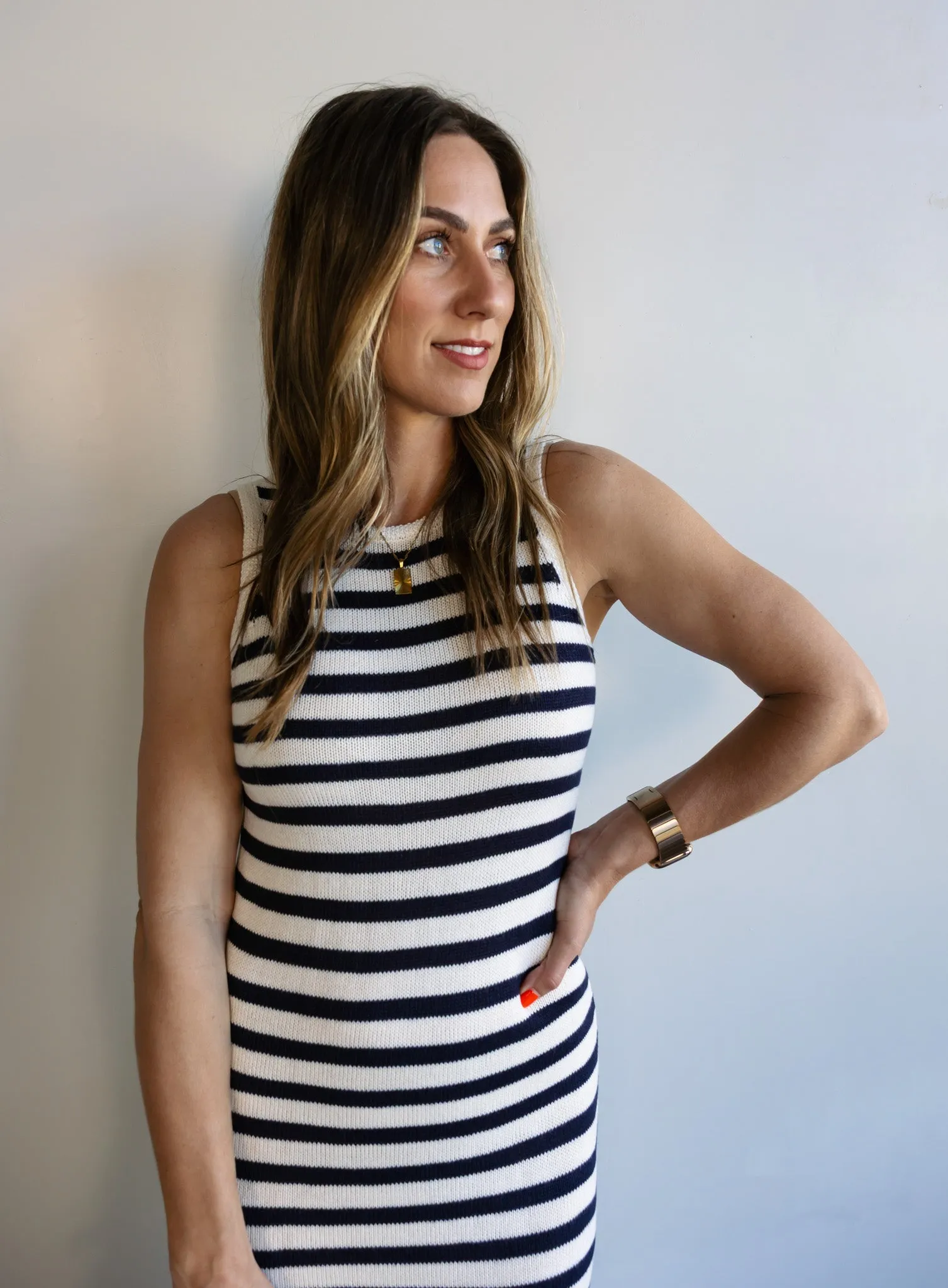 Isla Sleeveless Striped Maxi Dress
