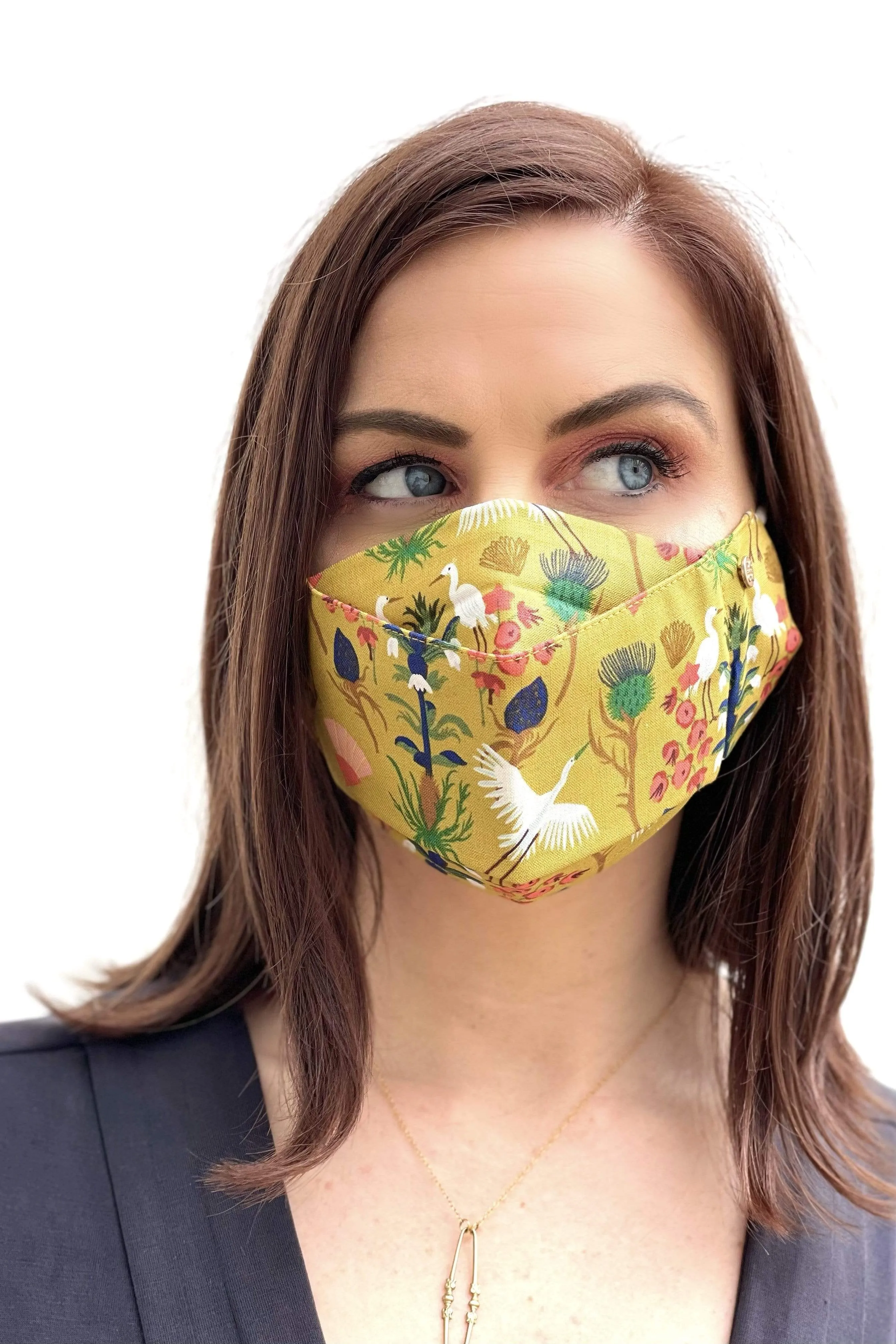 Japanese Garden Box Pleated Mask (with Filter Pocket)
