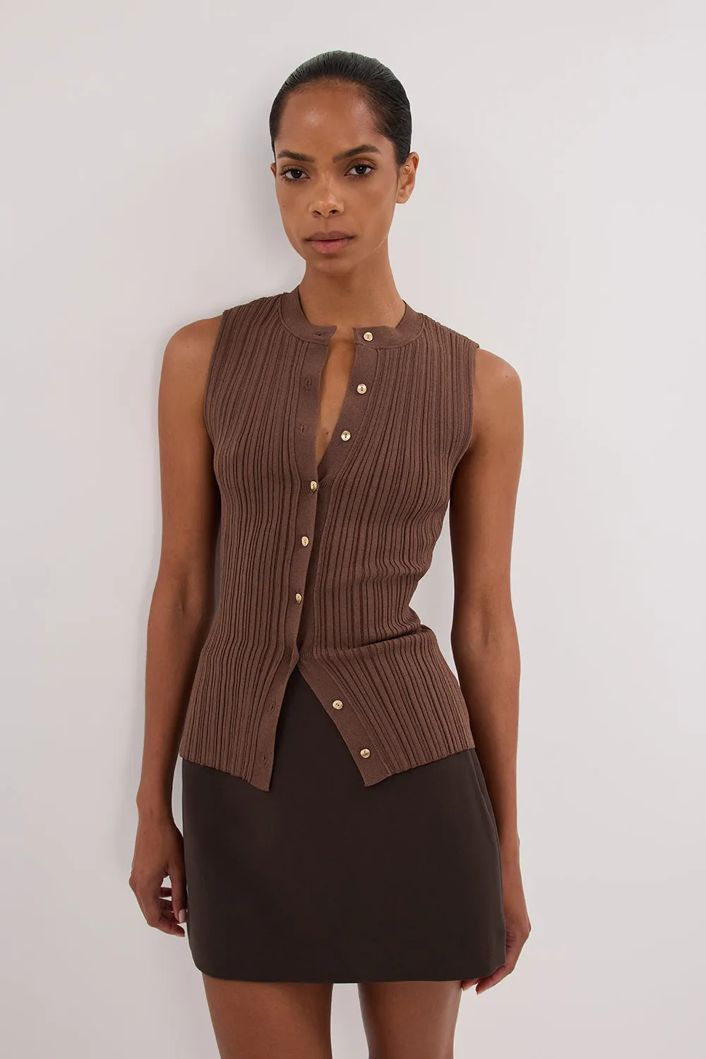 JASMINE MOCHA KNIT TOP
