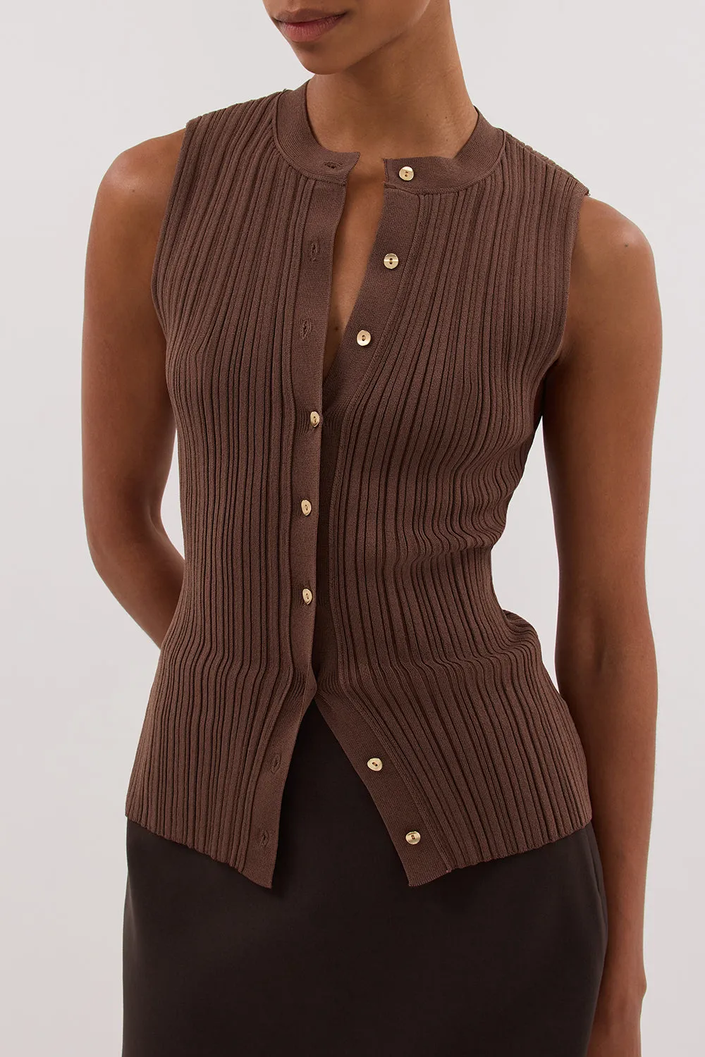 JASMINE MOCHA KNIT TOP