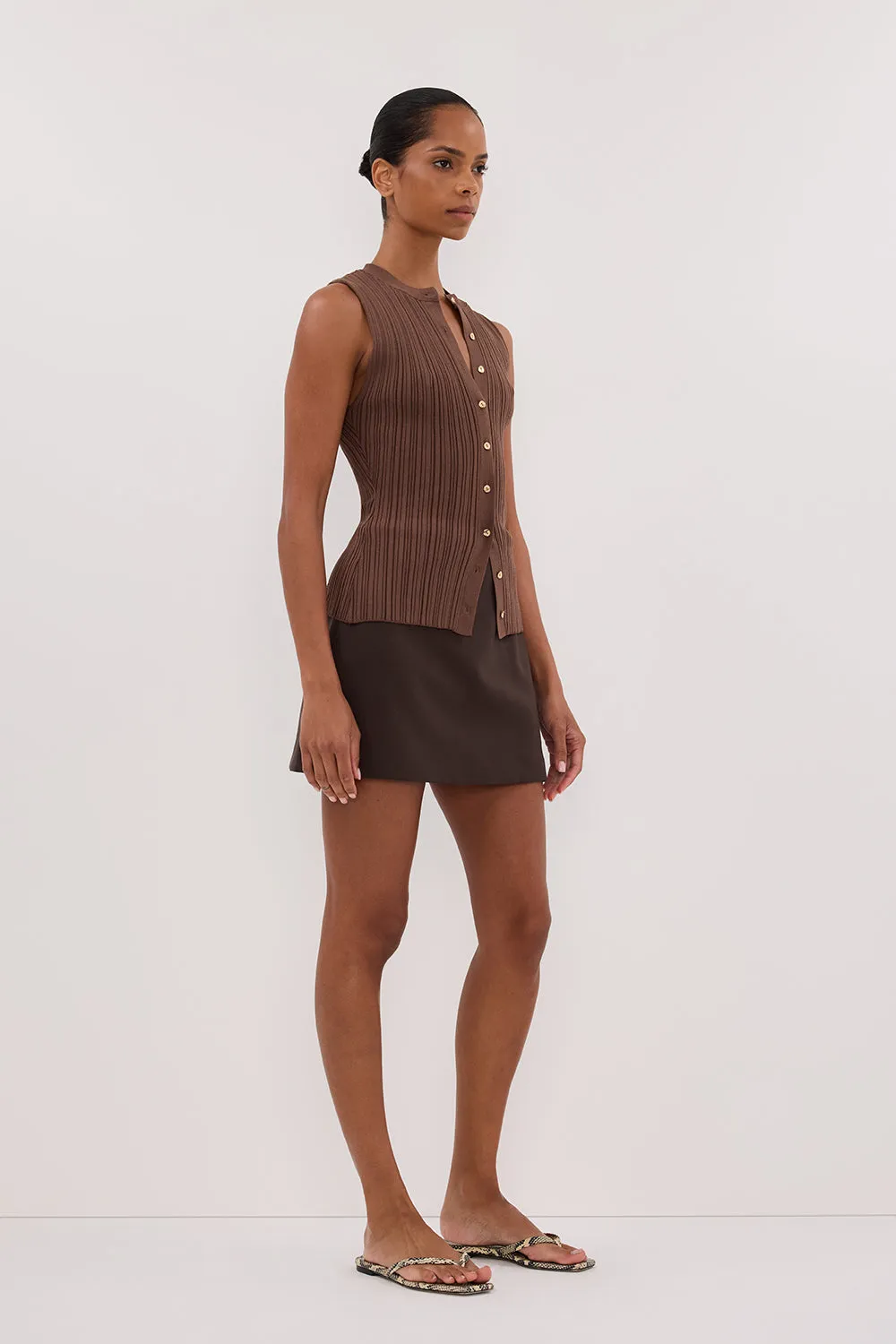 JASMINE MOCHA KNIT TOP