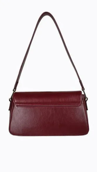 Jocelyn Shoulder Bag - Burgundy PU