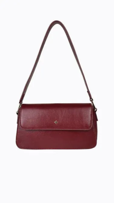 Jocelyn Shoulder Bag - Burgundy PU