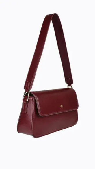 Jocelyn Shoulder Bag - Burgundy PU