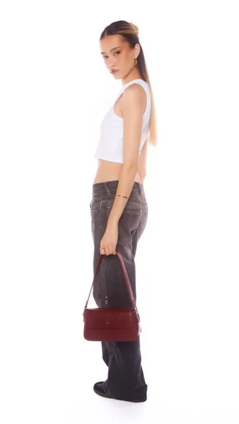 Jocelyn Shoulder Bag - Burgundy PU