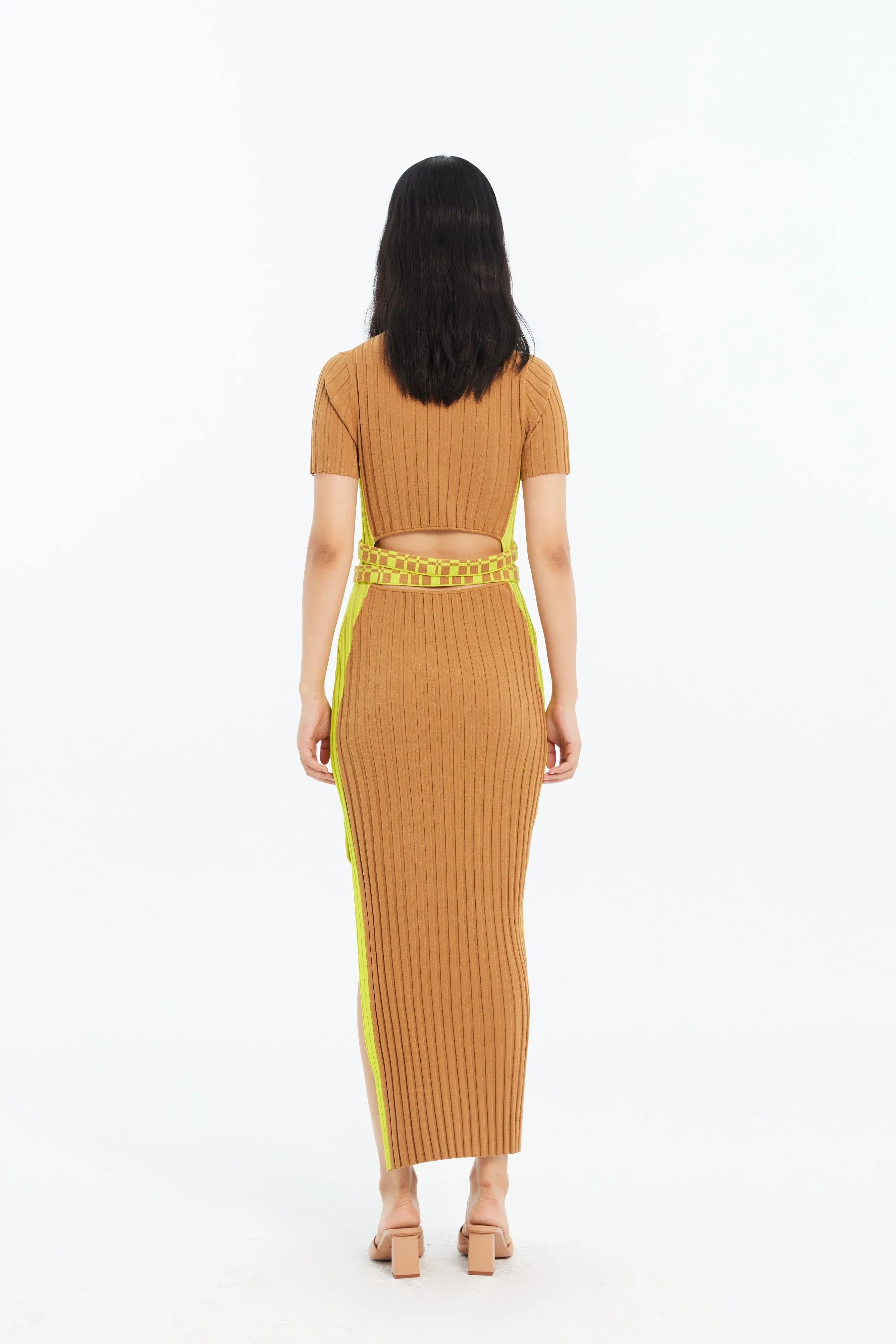 JODIE ECO PLEATED LONG DRESS