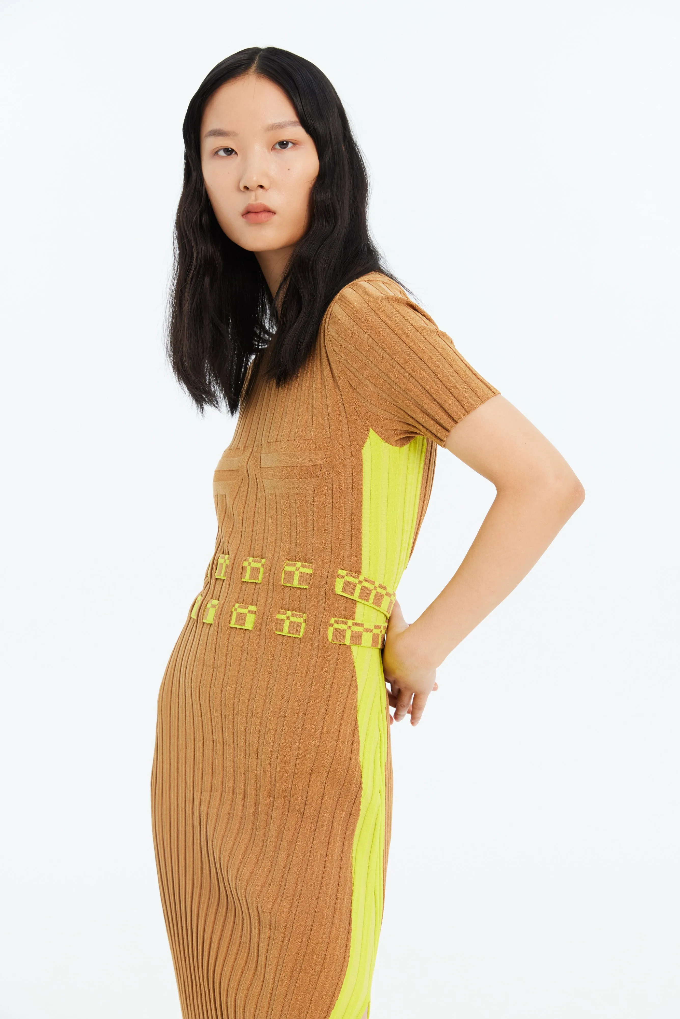 JODIE ECO PLEATED LONG DRESS