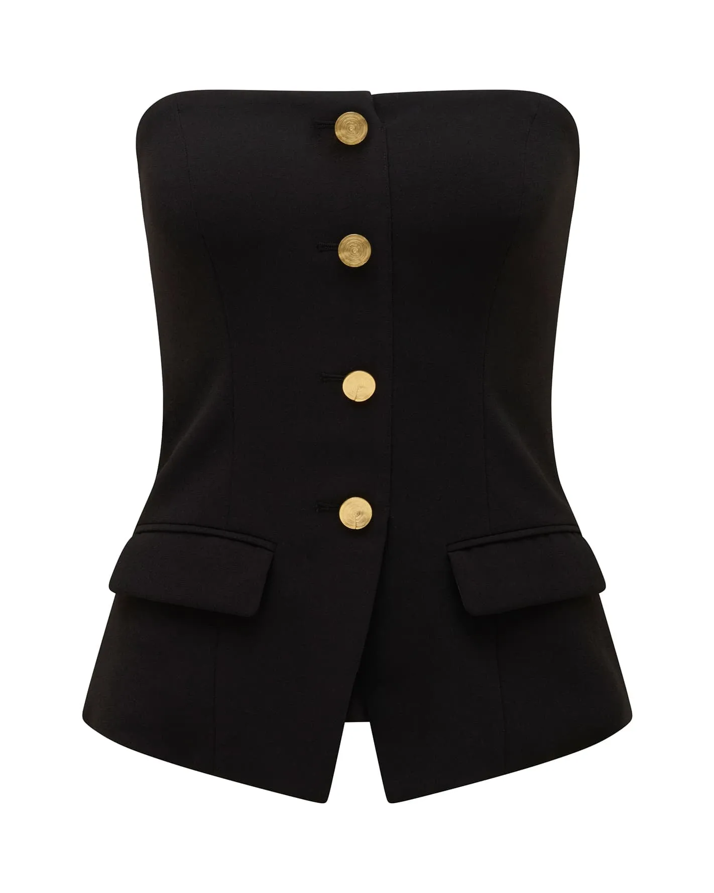Kendra Button Front Bustier Top