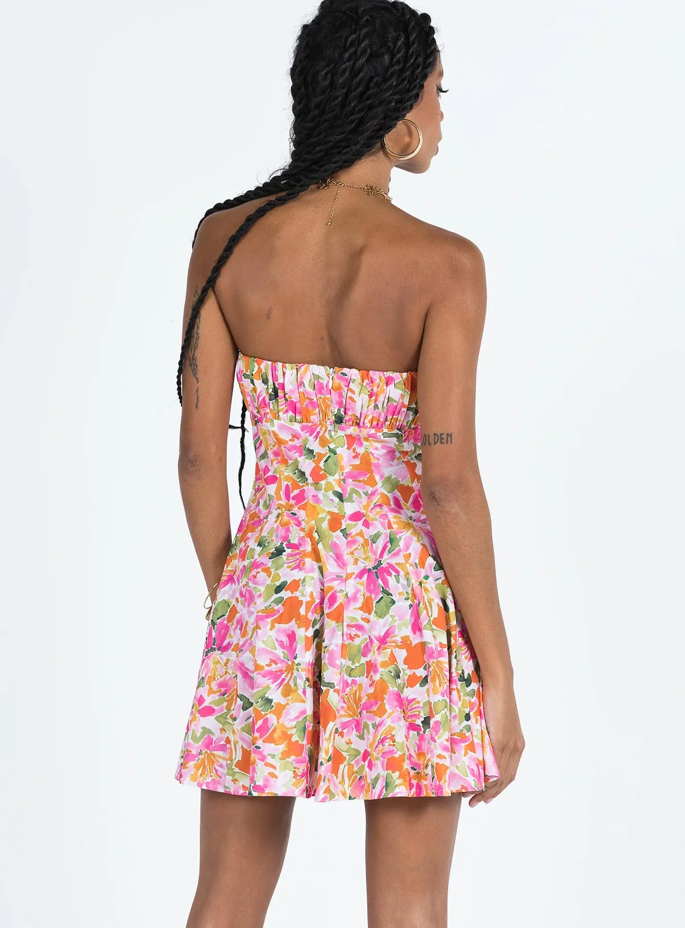 Largo Strapless Mini Dress Multi