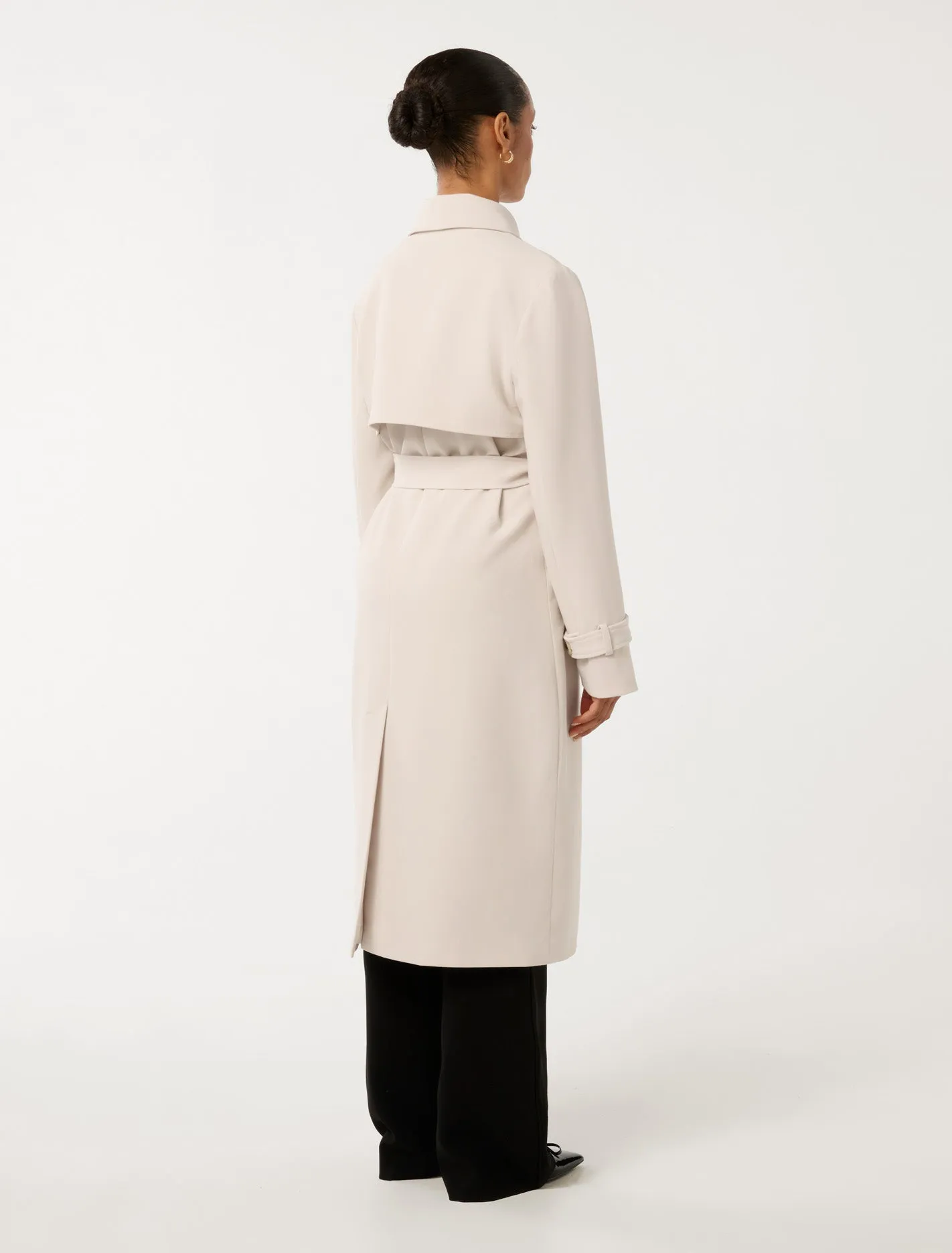 Leanne Petite Crepe Trench Coat