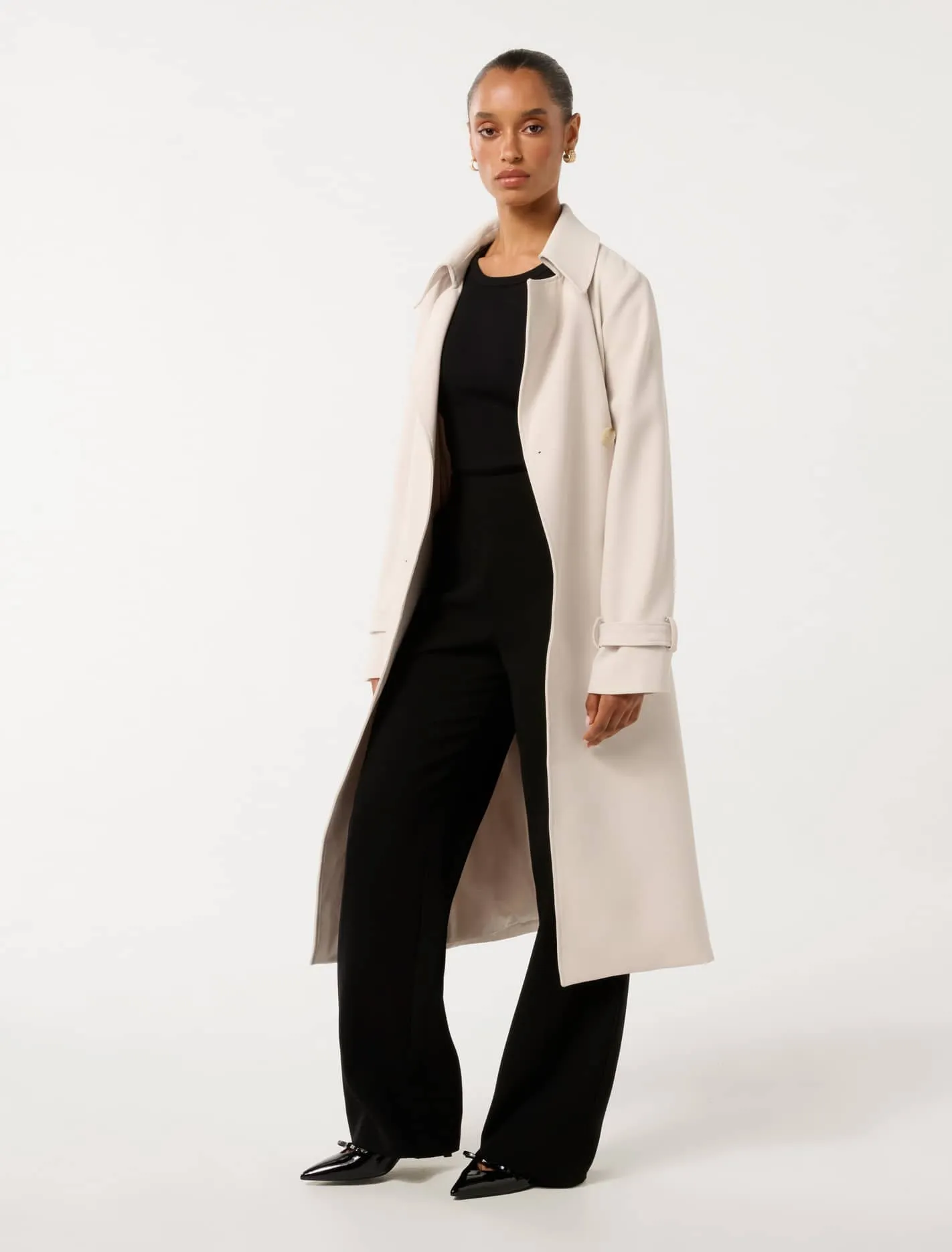 Leanne Petite Crepe Trench Coat