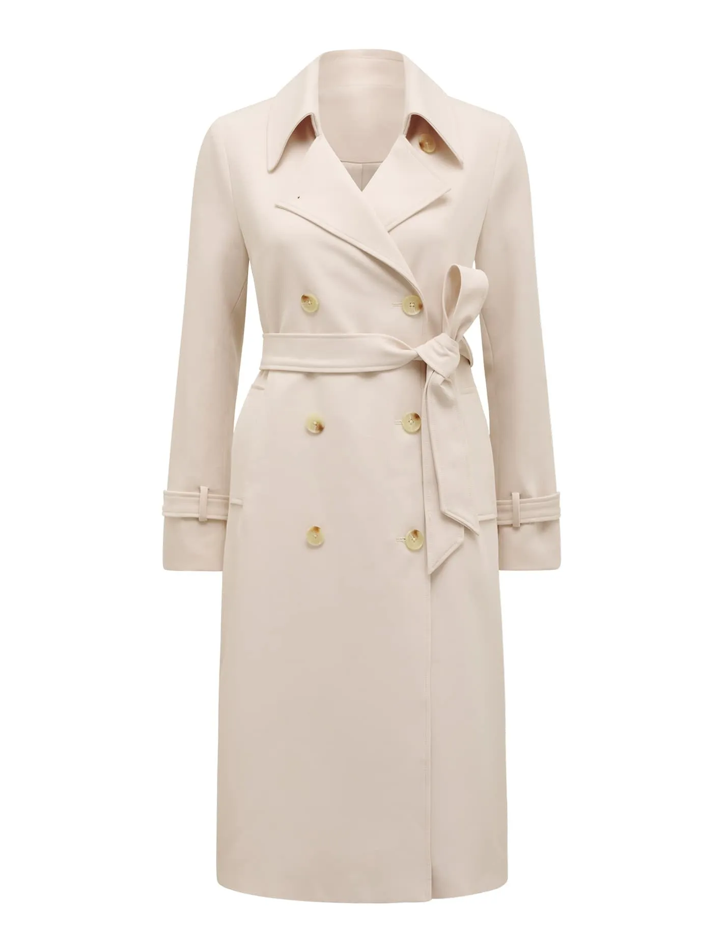 Leanne Petite Crepe Trench Coat