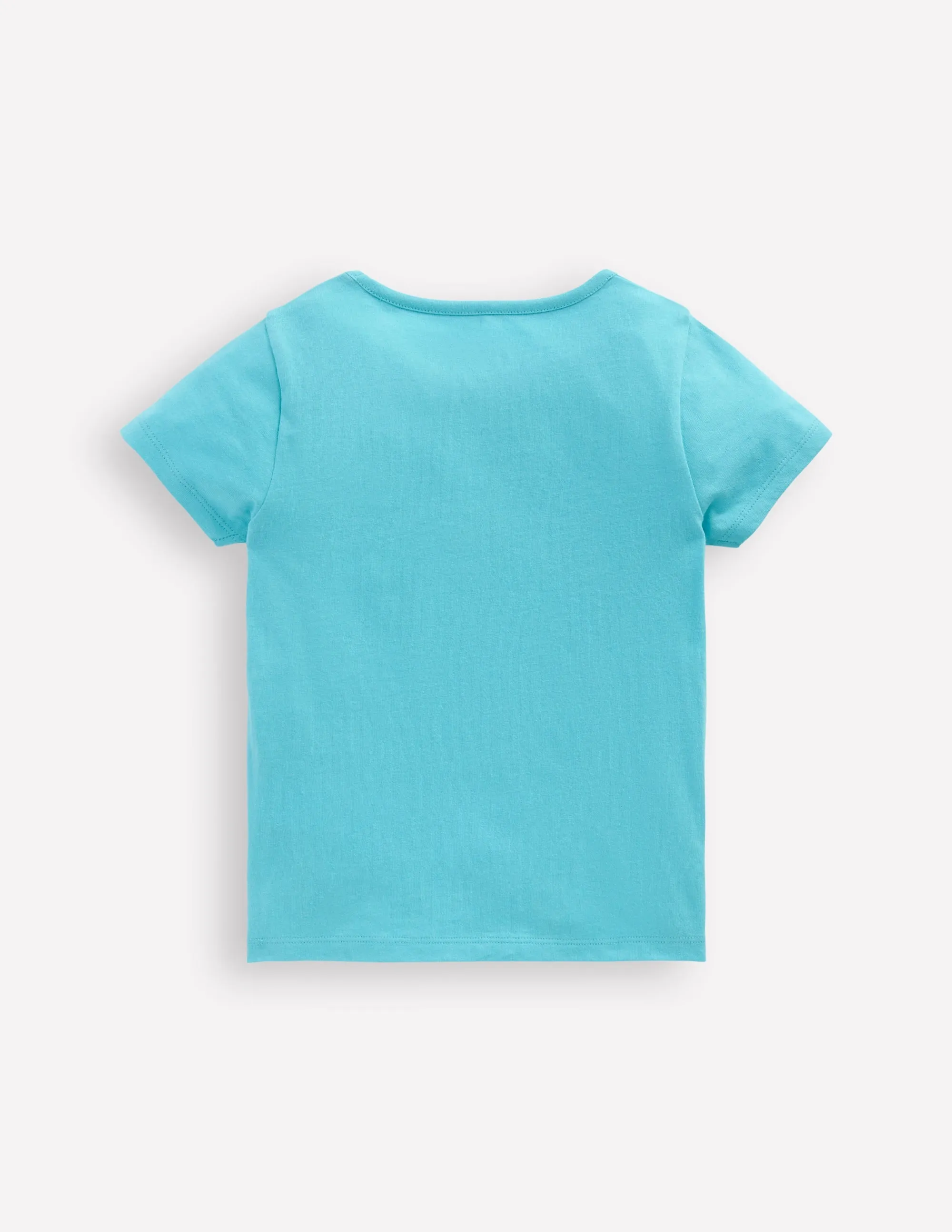 Lift The Flap Short Sleeve Top-Aquamarine Blue Mermaid