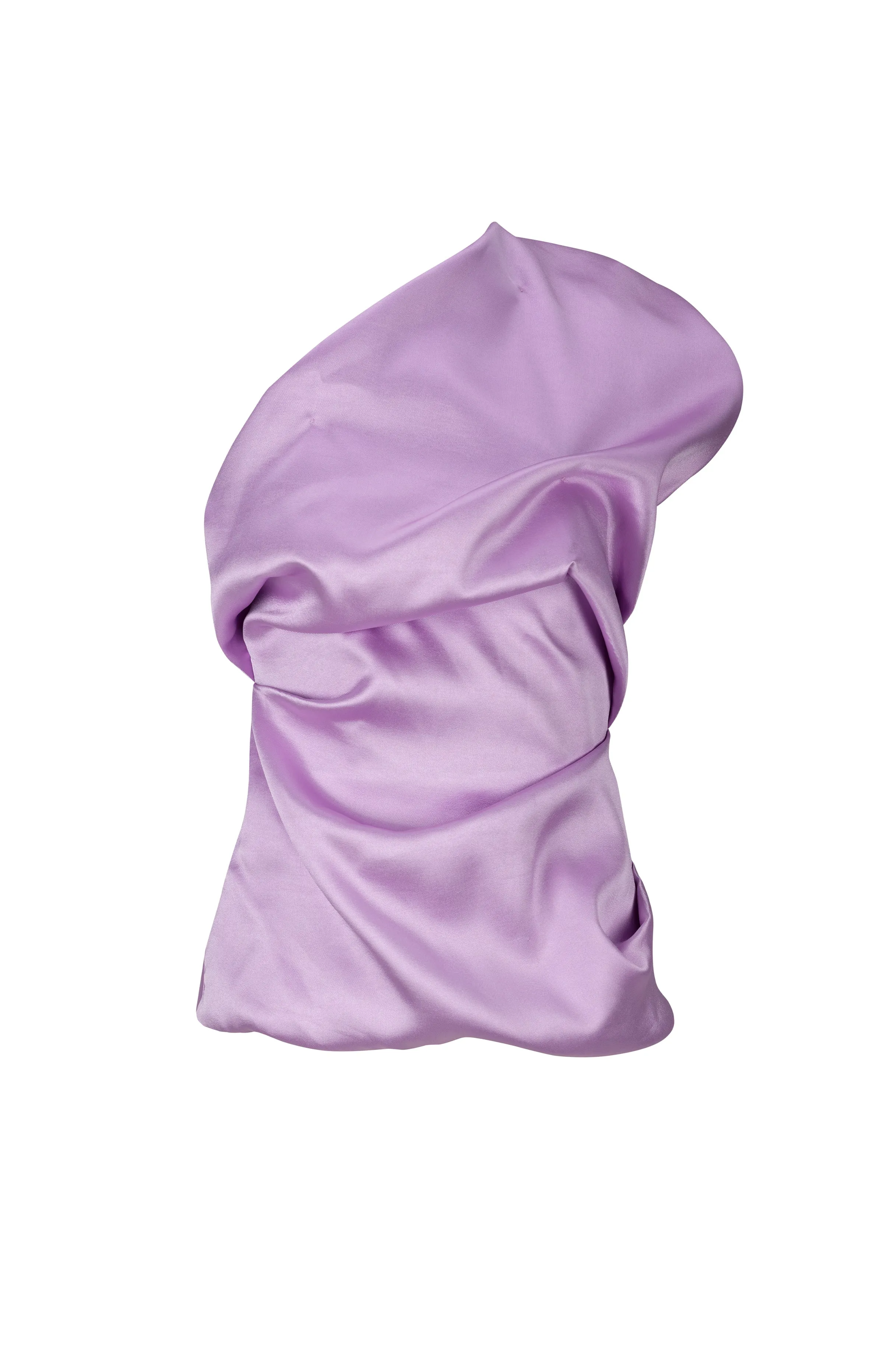 LILAC MIKADO SLEEVELESS DRAPED TOP