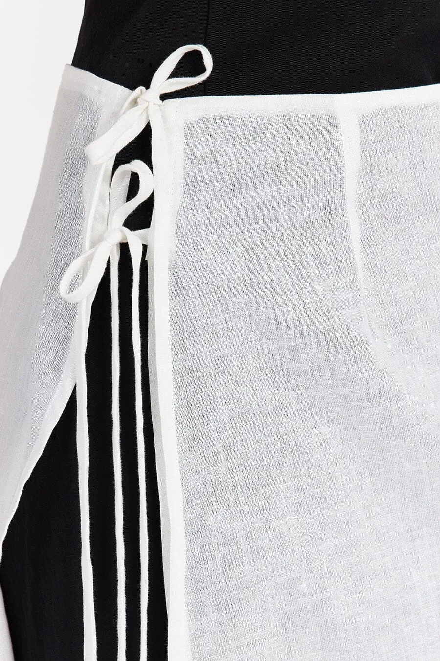 LINA WHITE SARONG SHEER SKIRT