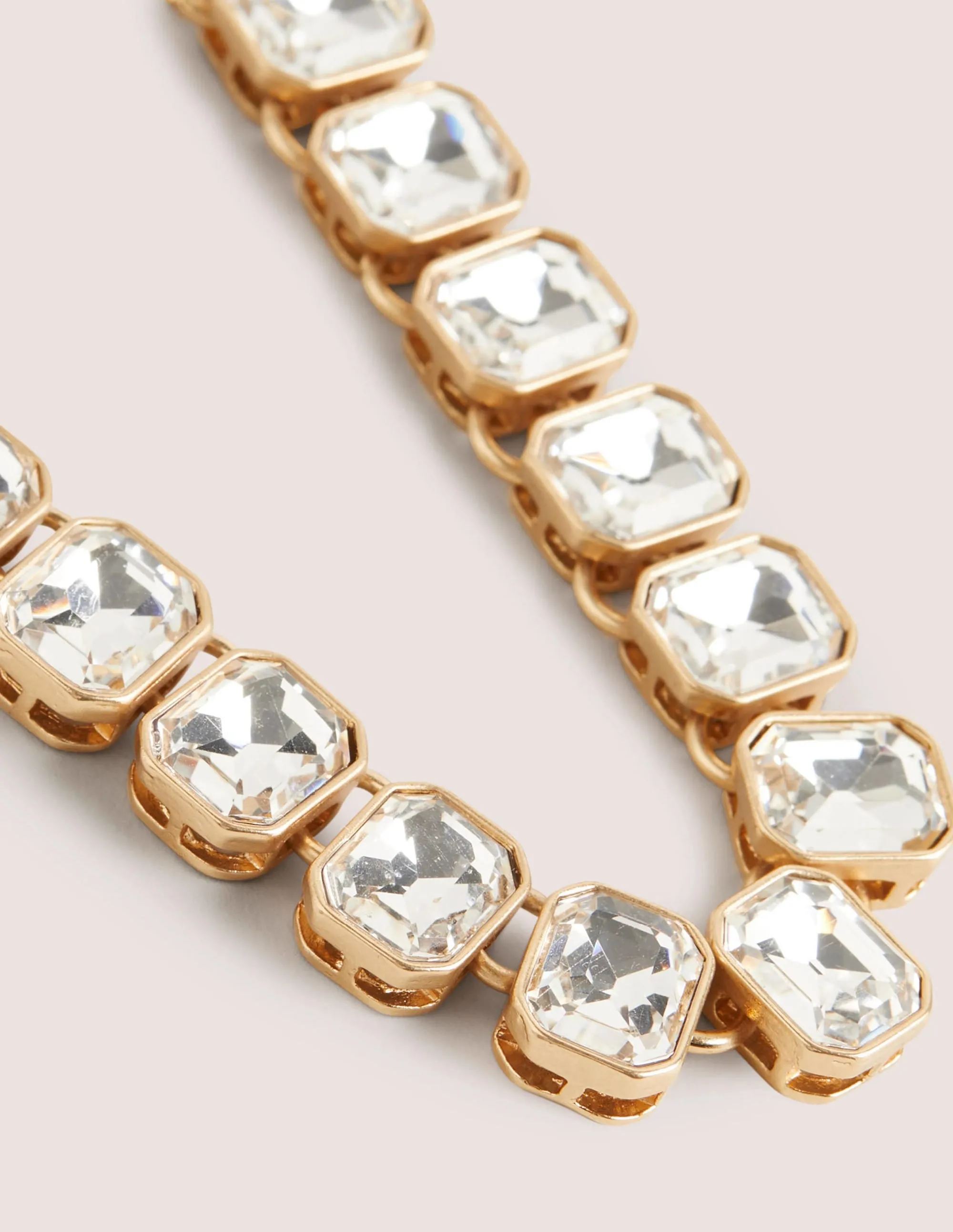 Long Jewelled Necklace-Clear