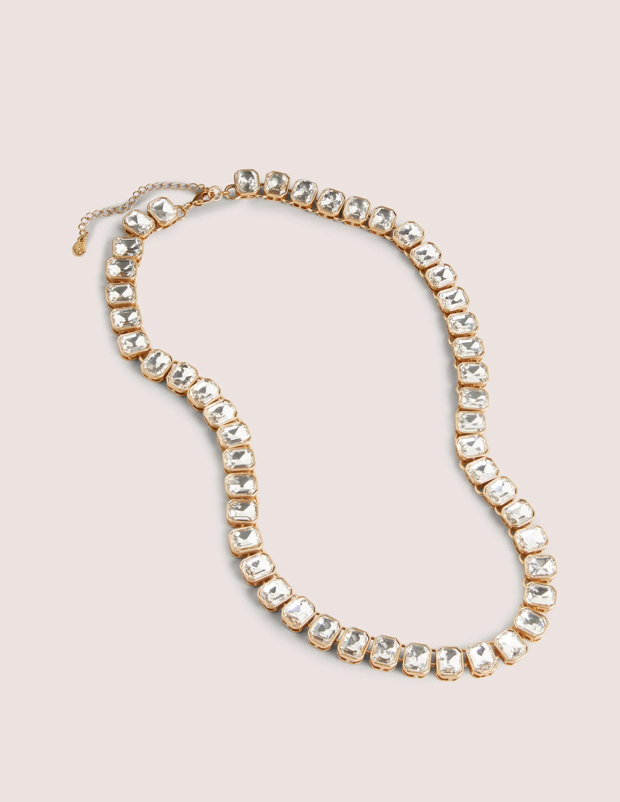 Long Jewelled Necklace-Clear