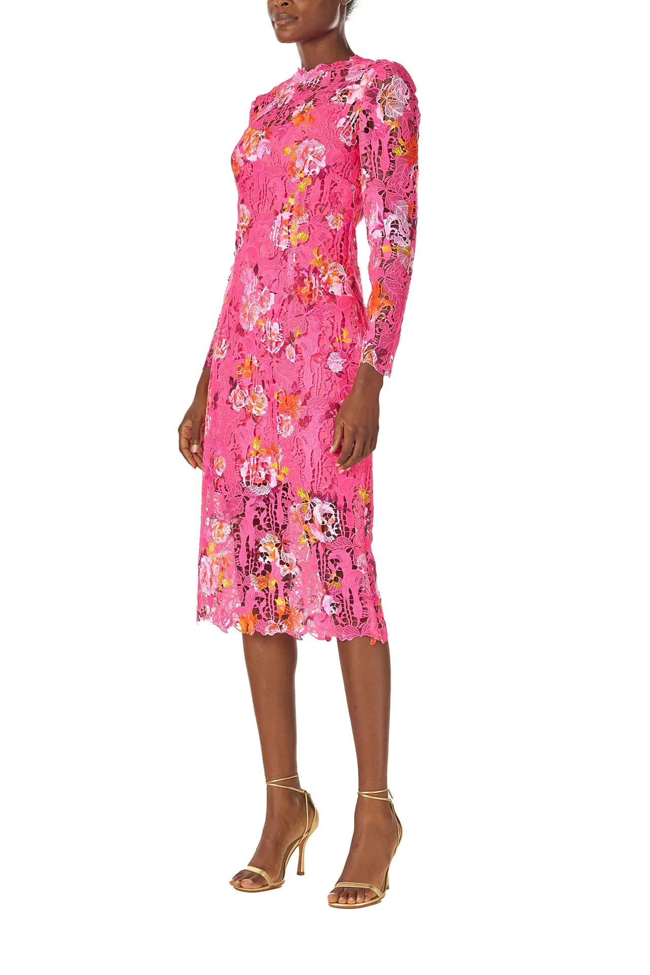 Long Sleeve Lace Sheath Dress