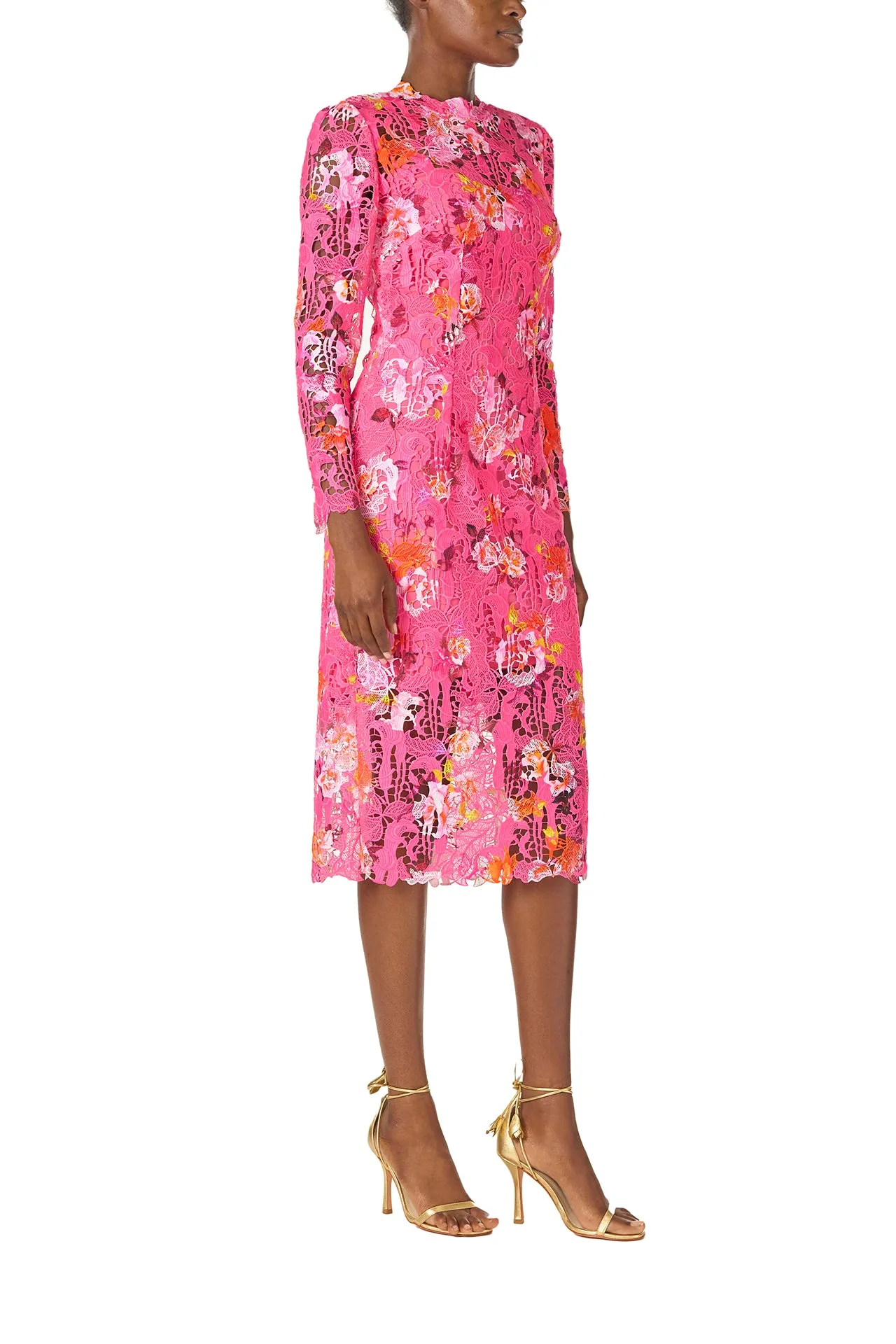 Long Sleeve Lace Sheath Dress
