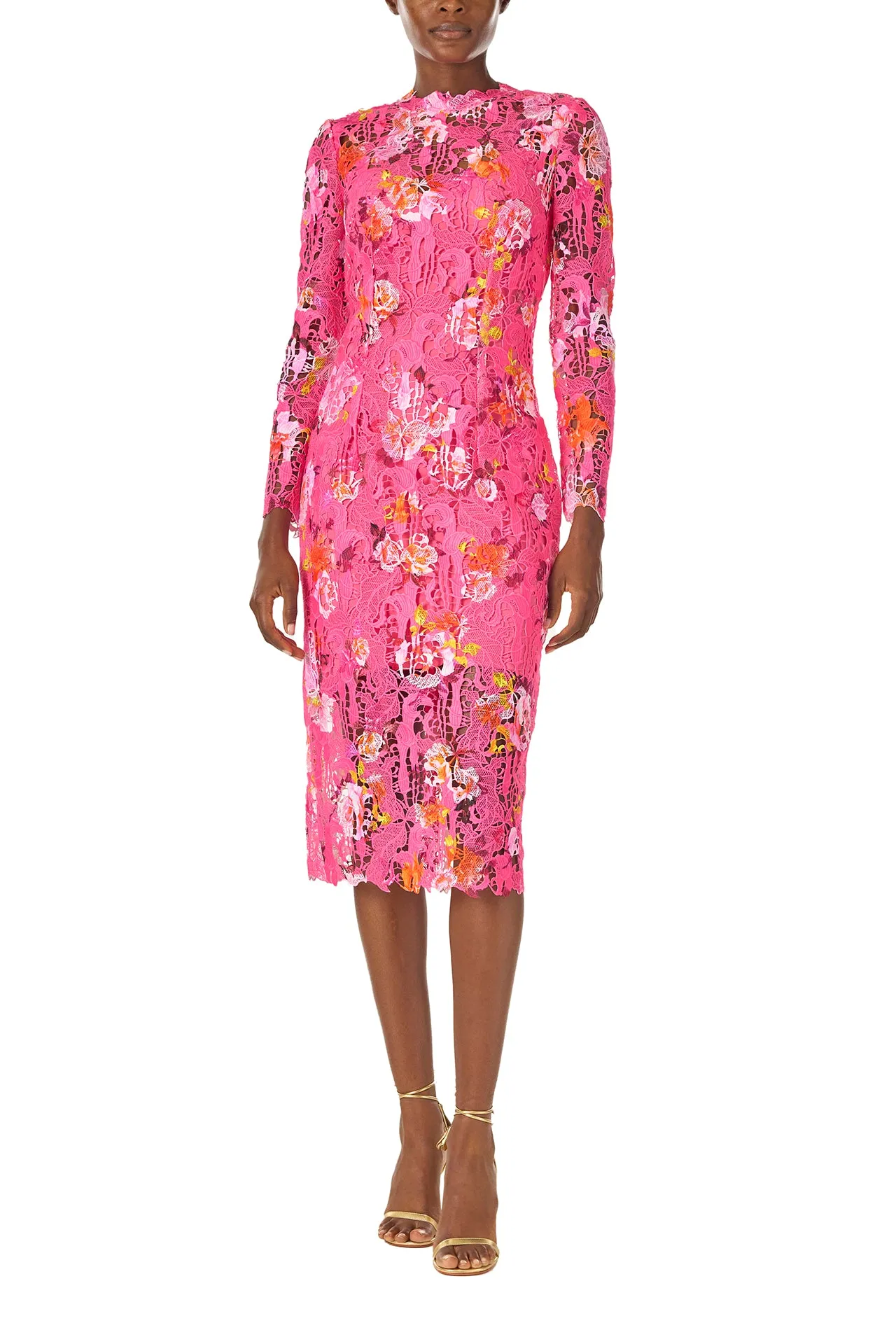 Long Sleeve Lace Sheath Dress