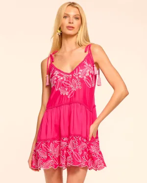 Makenzy Embroidered Coverup Mini Dress
