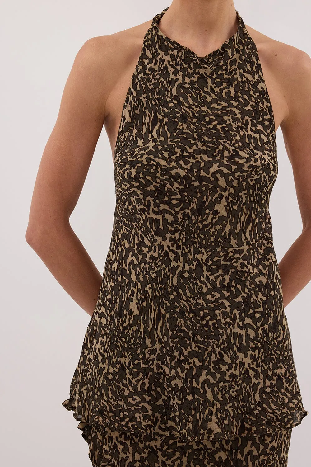 MARVILLA CHOC HALTER TOP - PRE ORDER
