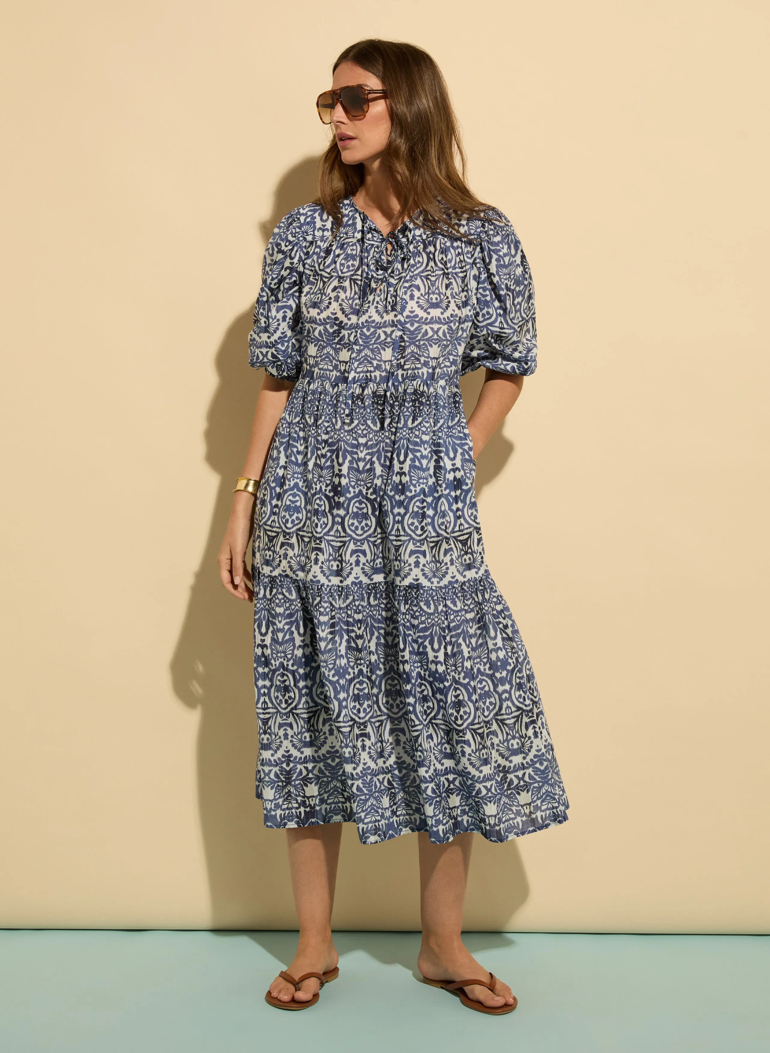 Mathilda Organic Cotton Kaftan Dress