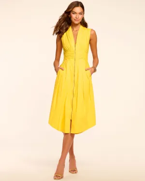 Meg Sleeveless Cotton Poplin Midi Dress