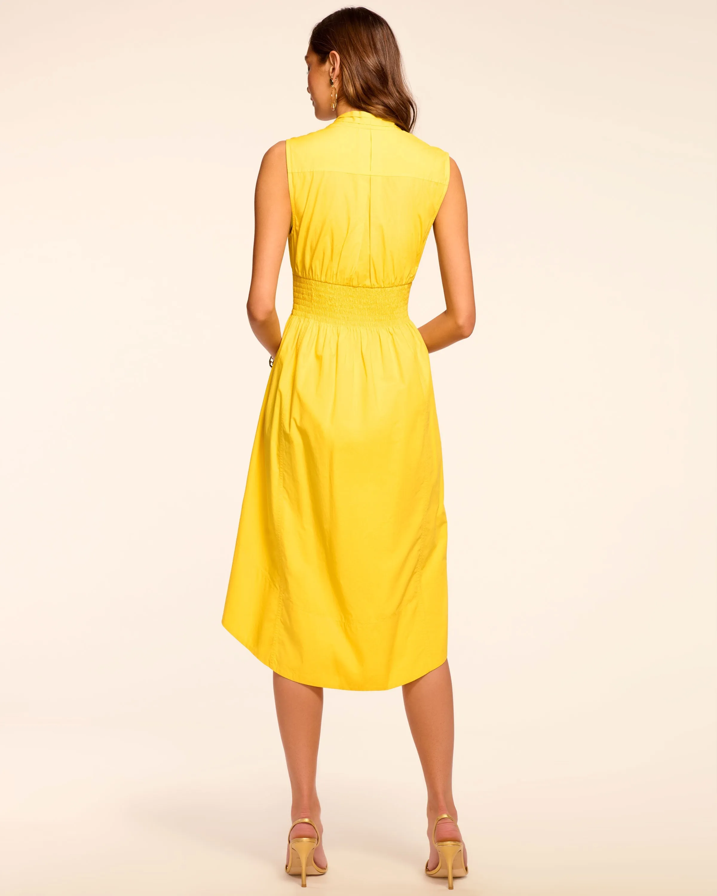 Meg Sleeveless Cotton Poplin Midi Dress