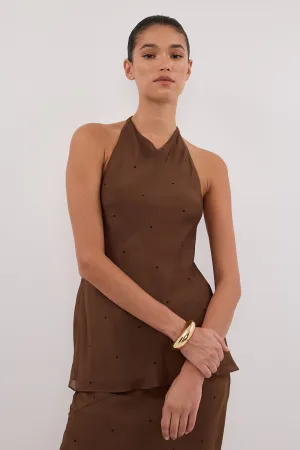 MELROSE FONDANT HALTER TOP