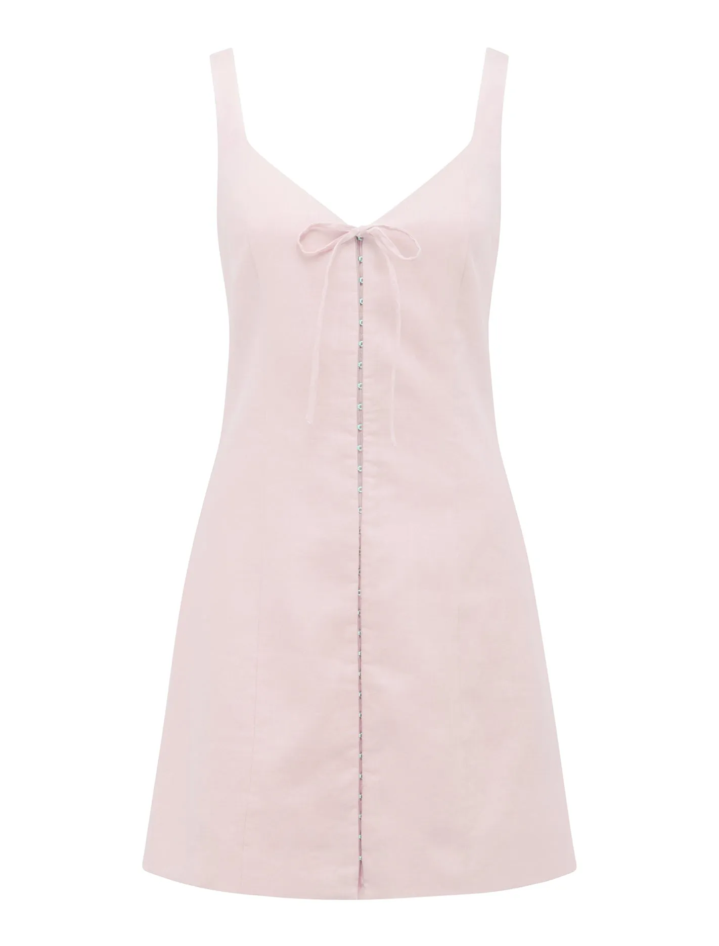 Monica Bow Front Hook & Eye Mini Dress