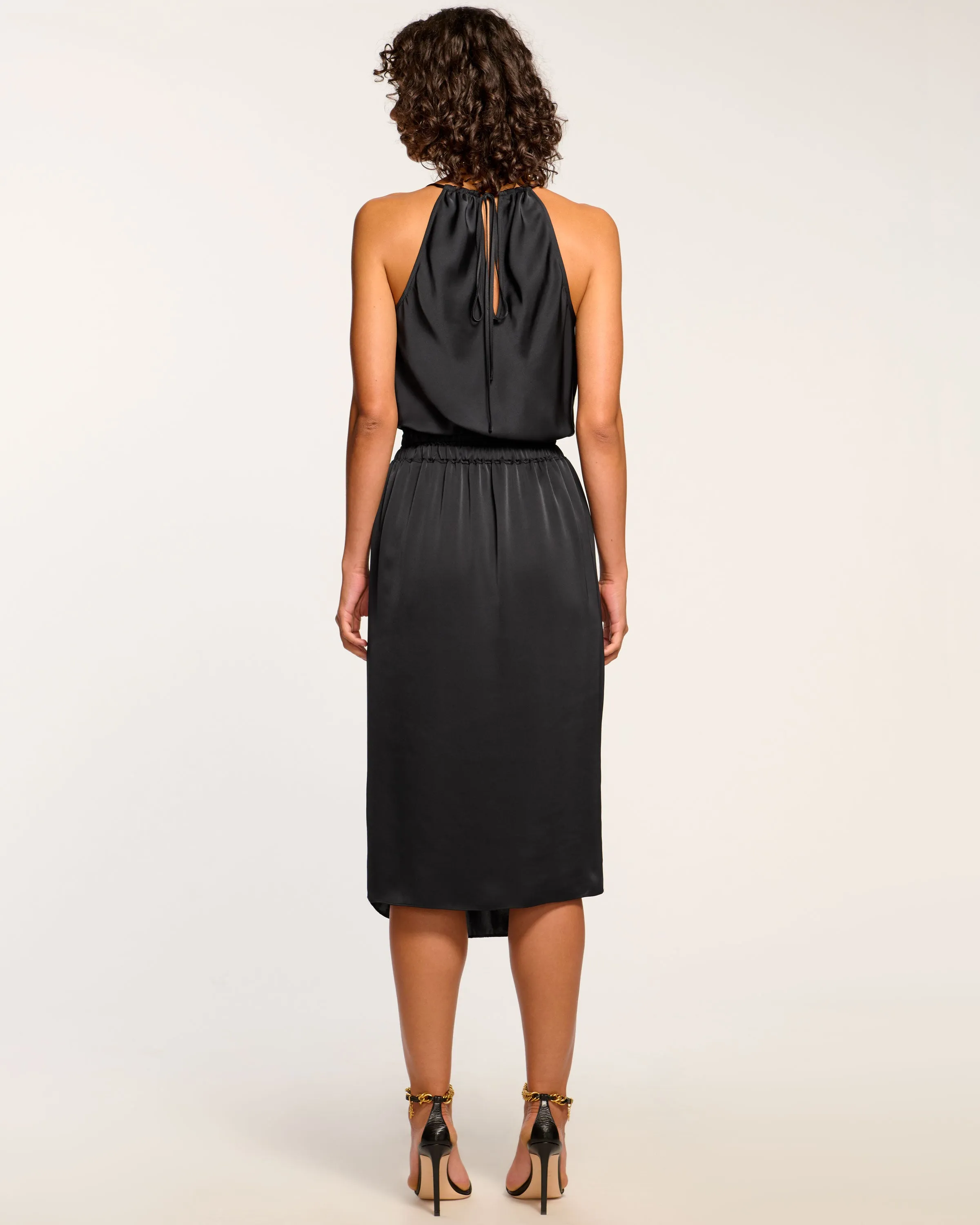Monica Cowl Neck Midi Dress