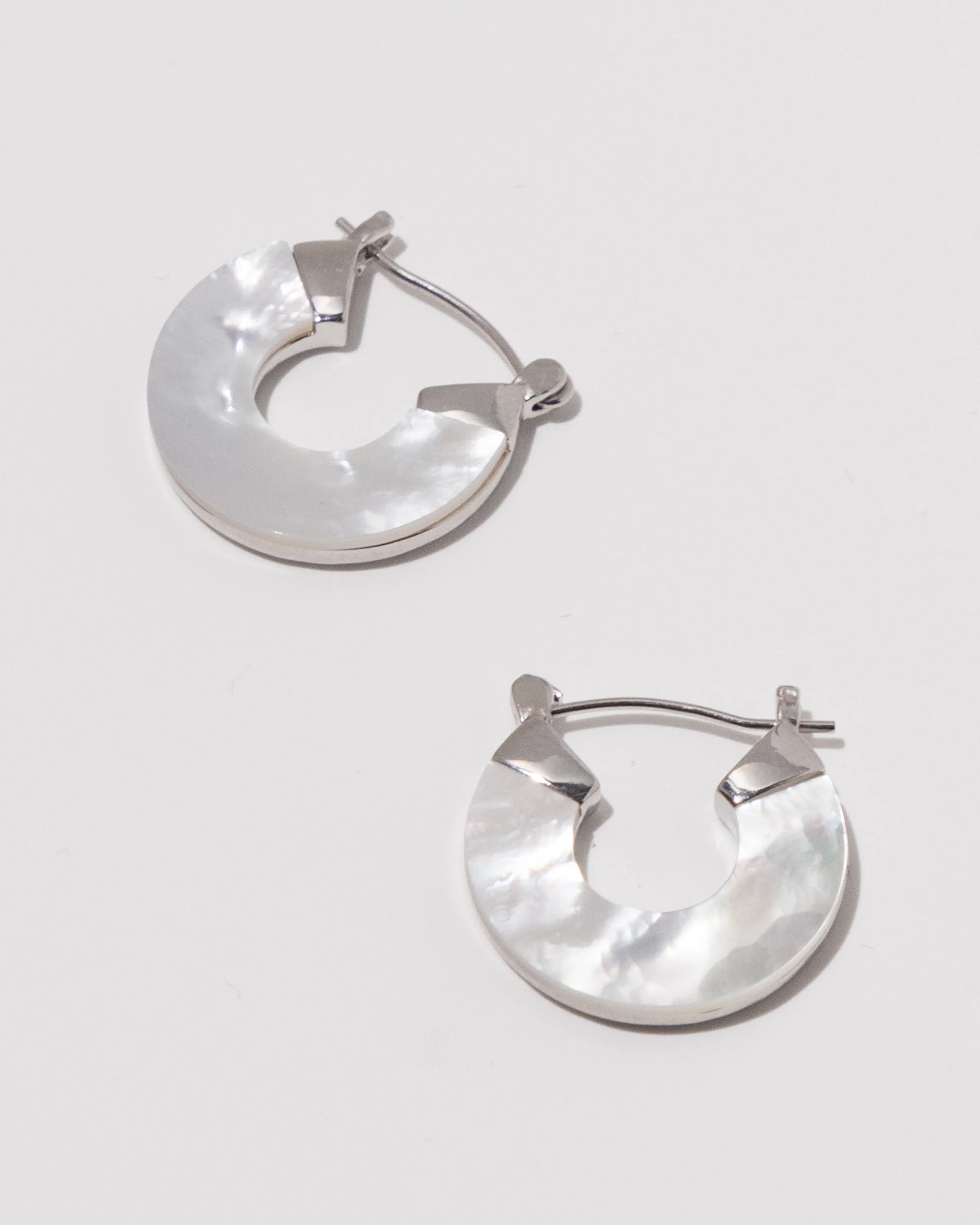 Mother of Pearl Hoop Earrings