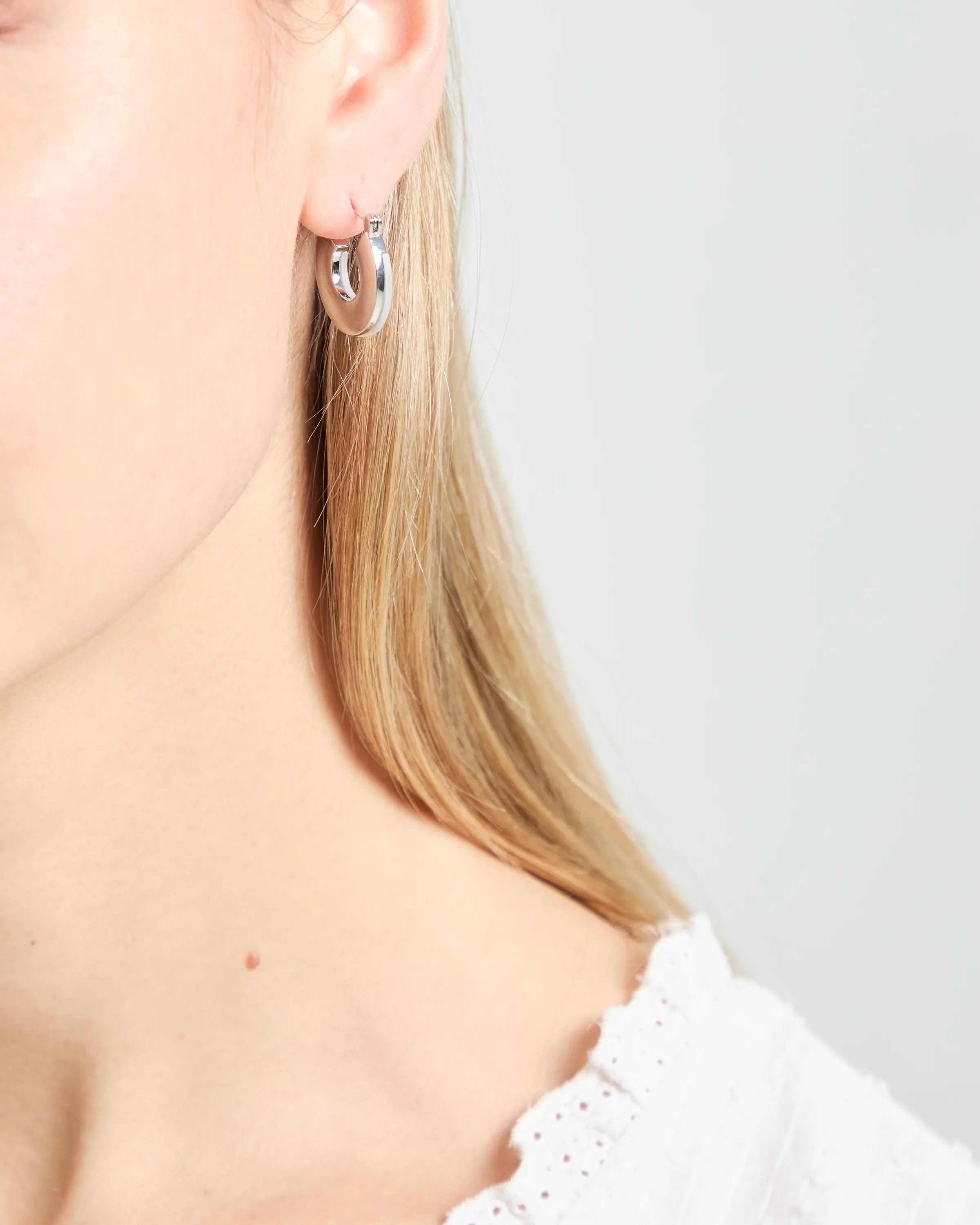 Mother of Pearl Hoop Earrings