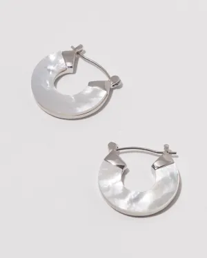 Mother of Pearl Hoop Earrings