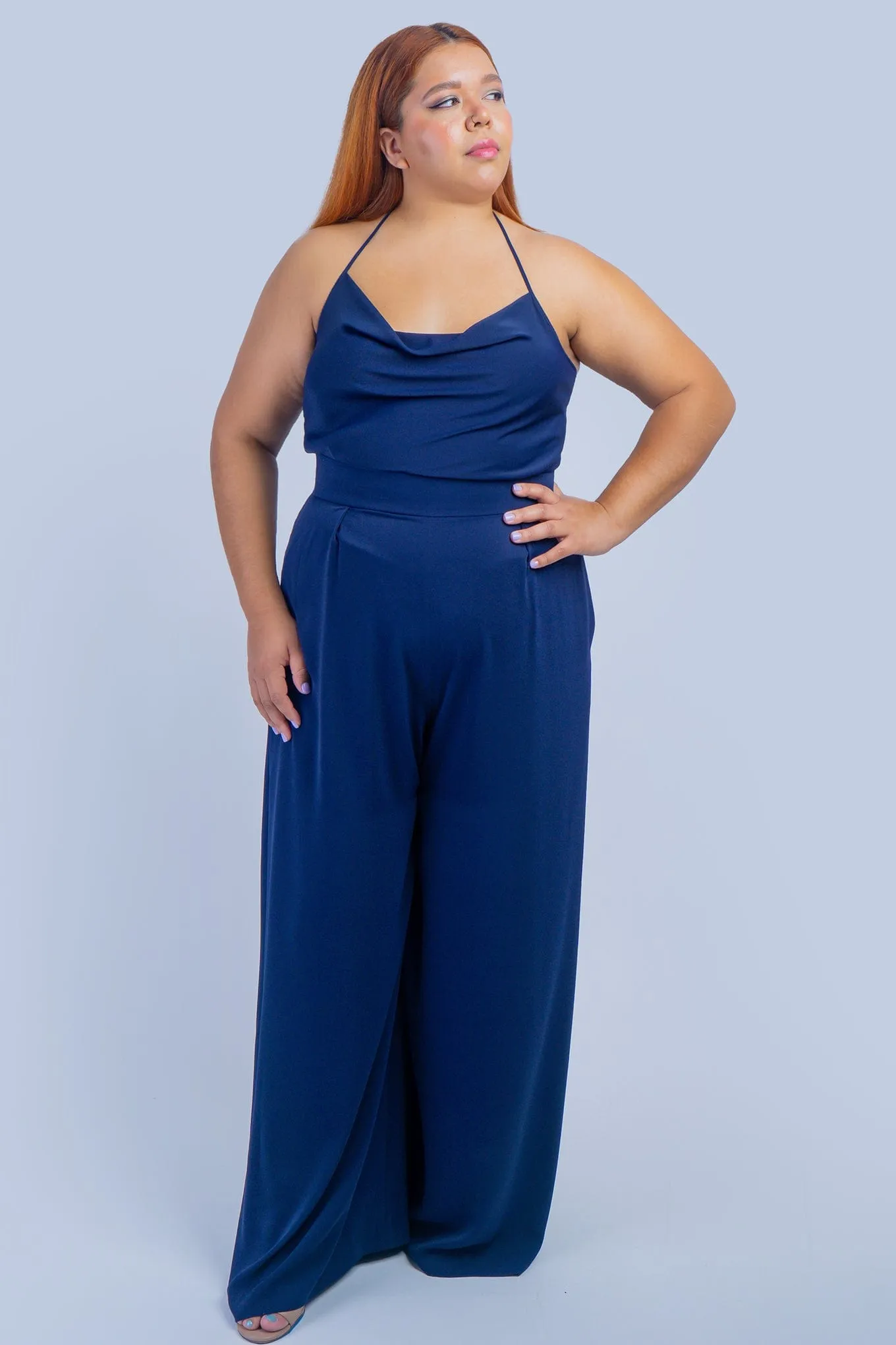 Navy Pleated High Waist Relaxing Leslie Pants