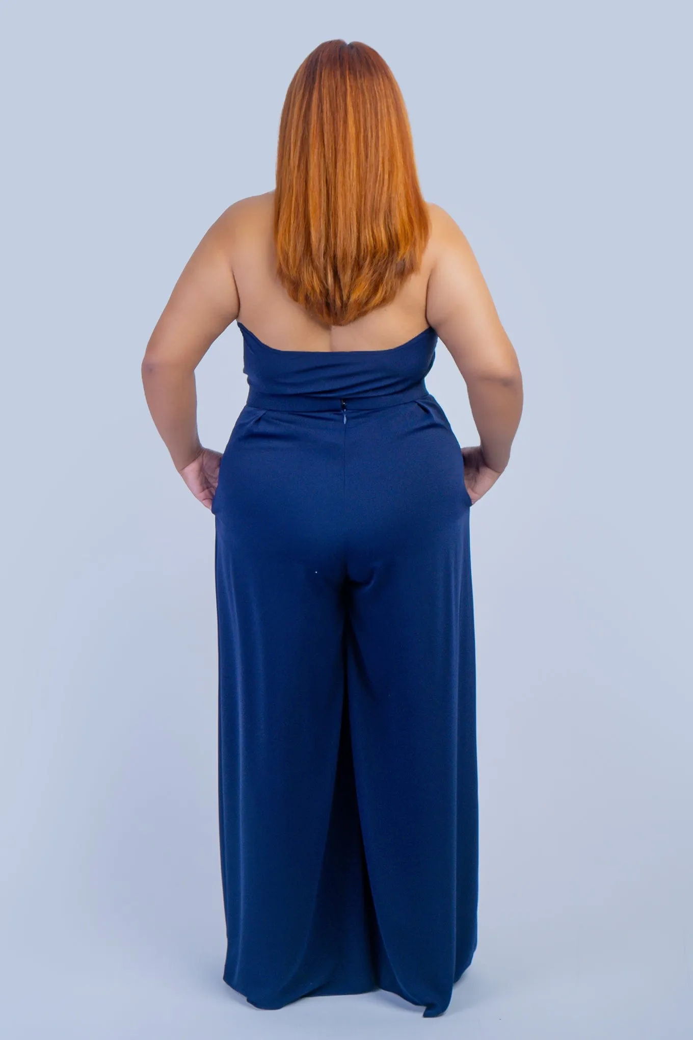 Navy Pleated High Waist Relaxing Leslie Pants