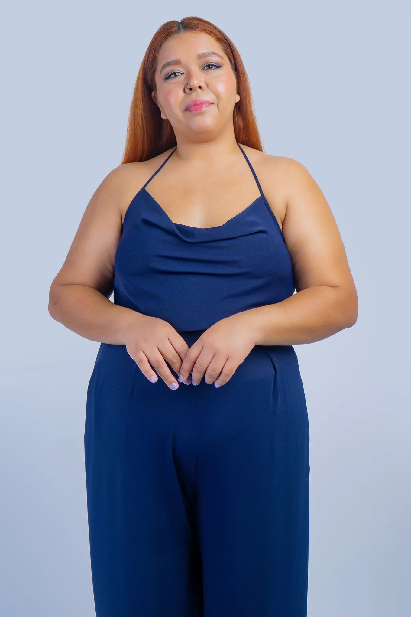 Navy Pleated High Waist Relaxing Leslie Pants