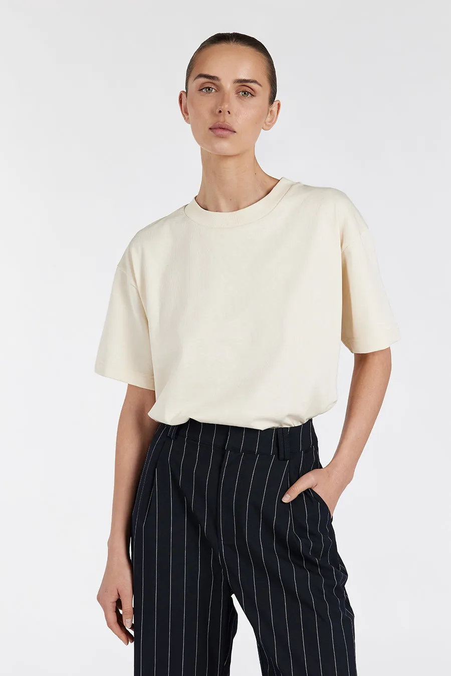 NOAH BUTTER SIGNATURE COTTON TEE