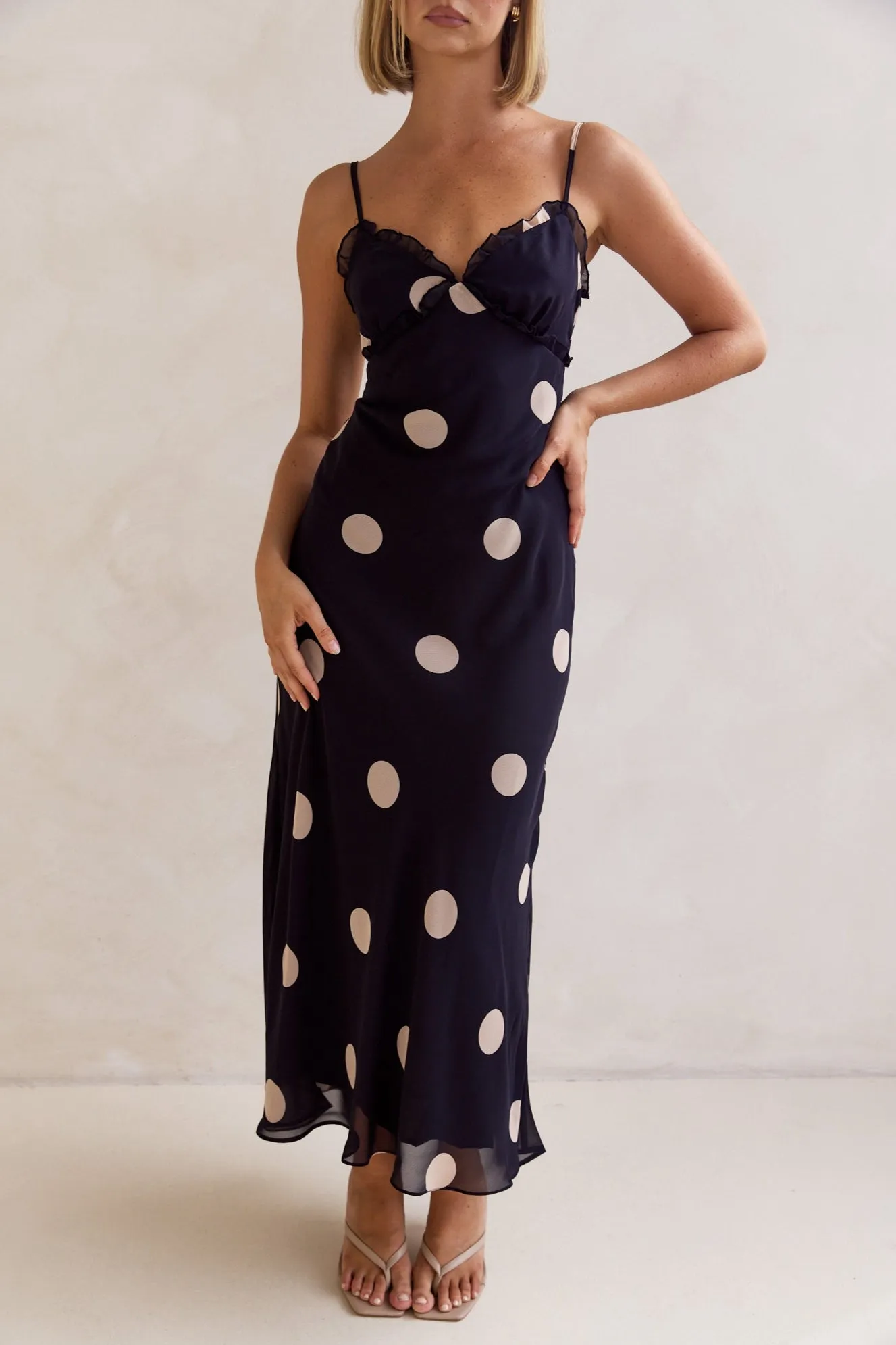 Olivia Midi Dress (Navy)